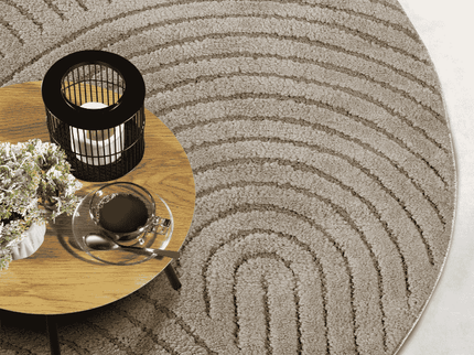 Vloerkleed Panglao Rond - Taupe