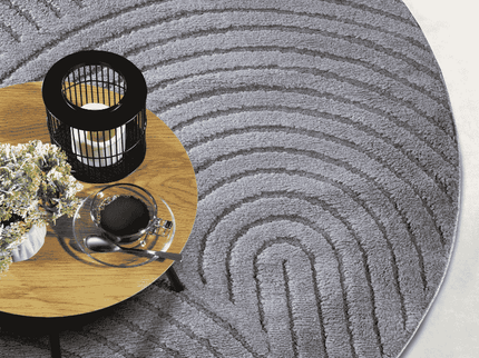 Vloerkleed Panglao Rond - Antraciet