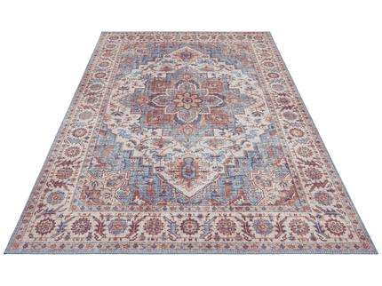 Vintage Vloerkleed Anthea - Creme/Blauw