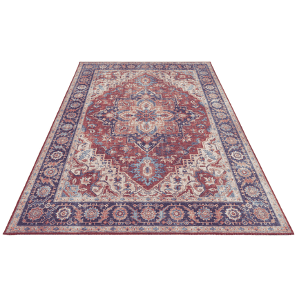 Vintage Vloerkleed Anthea - Rood/Blauw