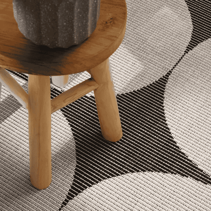 Dubbelzijdig Buitenkleed Bowen - Zwart / Wit