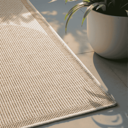 Dubbelzijdig Buitenkleed Bowen - Creme / Beige