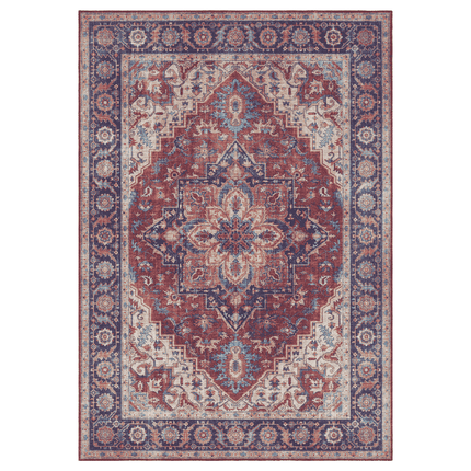 Vintage Vloerkleed Anthea - Rood/Blauw