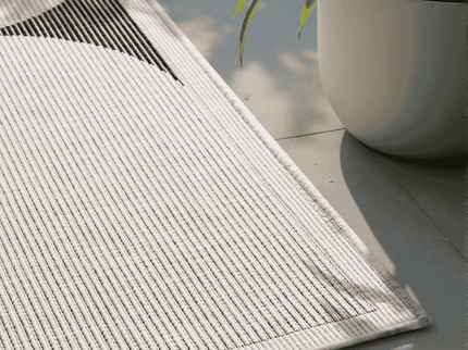 Dubbelzijdig Buitenkleed Bowen - Zwart / Wit