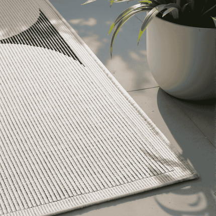 Dubbelzijdig Buitenkleed Bowen - Zwart / Wit