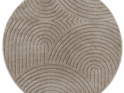 Vloerkleed Panglao Rond - Taupe