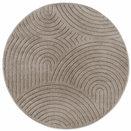 Vloerkleed Panglao Rond - Taupe