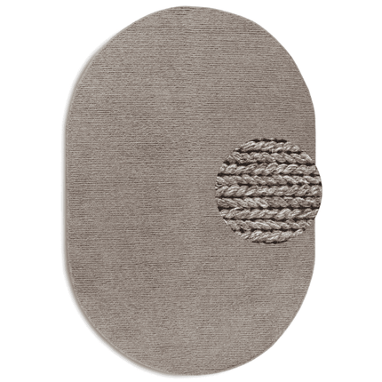 Wollen Vloerkleed Francois Ovaal - Beige