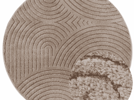 Vloerkleed Panglao Rond - Taupe