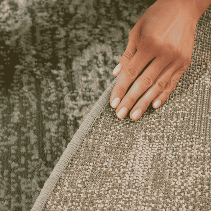 Vloerkleed Lydia Rond - Olijfgroen