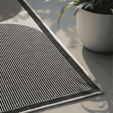 Dubbelzijdig Buitenkleed Bowen - Zwart / Wit