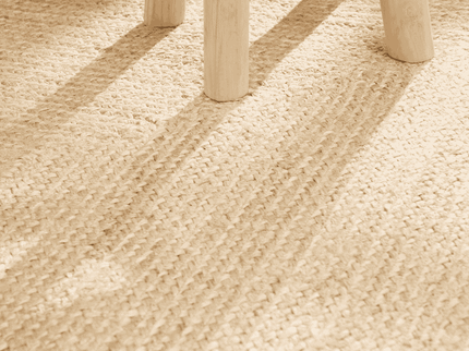 Handgeweven Jute Vloerkleed Sharmila - Crème