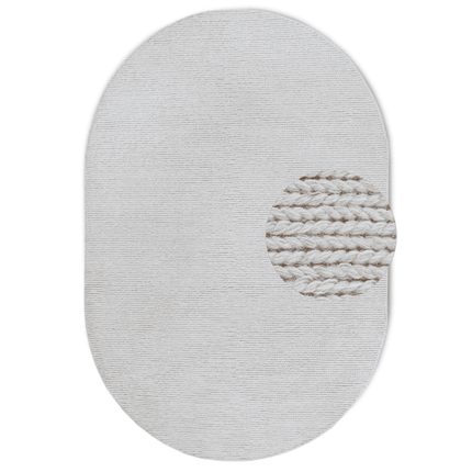 Wollen Vloerkleed Francois Ovaal - Creme