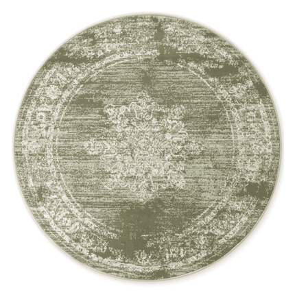 Vloerkleed Lydia Rond - Olijfgroen