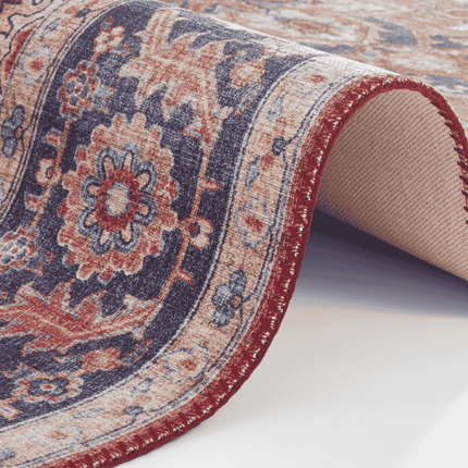 Vintage Vloerkleed Anthea - Rood/Blauw