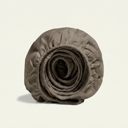 Hoeslaken Katoen Flanel - Truffel
