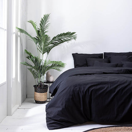 Presence 2-PACK: Kussenslopen Percale Katoen - Off Black