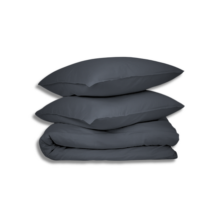 Presence Dekbedovertrek Egyptisch Katoen - Uni - Donker Grijs