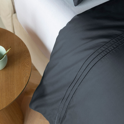 Presence Dekbedovertrek Egyptisch Katoen - Uni - Donker Grijs