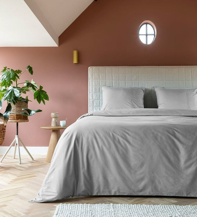 Presence Dekbedovertrek Egyptisch Katoen - Uni - Grijs