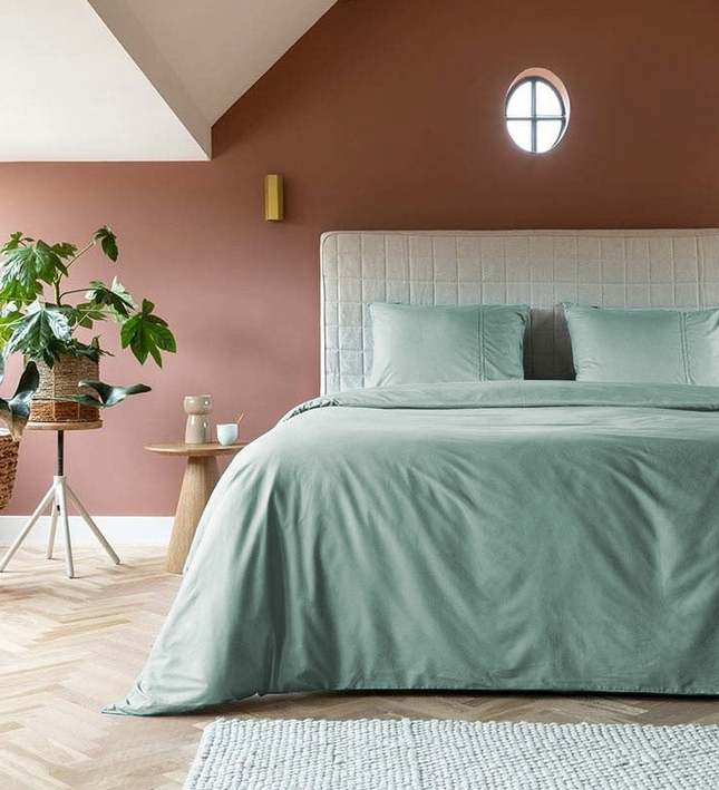 Dekbedovertrek Egyptisch Katoen - Uni - Jade