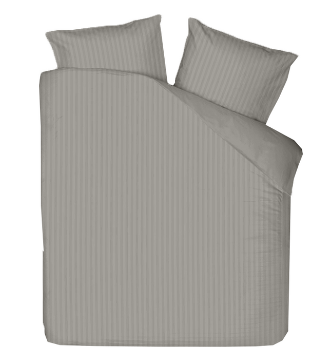 Presence Dekbedovertrek Katoen-Satijn - Satijnstreep - Grijs