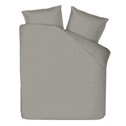 Presence Dekbedovertrek Katoen-Satijn - Satijnstreep - Grijs