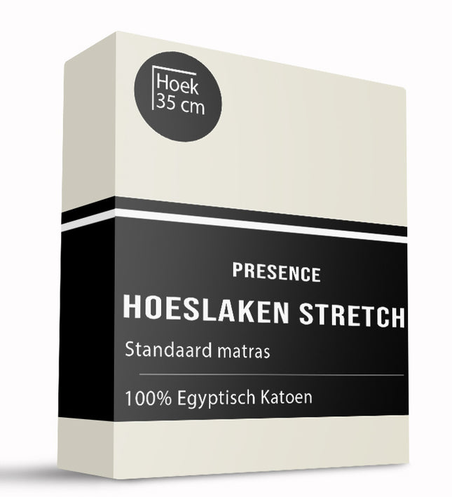 Presence Hoeslaken - Egyptisch Katoen Stretch - Creme