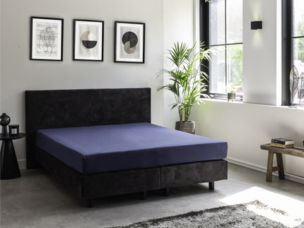 Presence Hoeslaken - Egyptisch Katoen Stretch - Navy