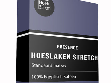 Presence Hoeslaken - Egyptisch Katoen Stretch - Navy