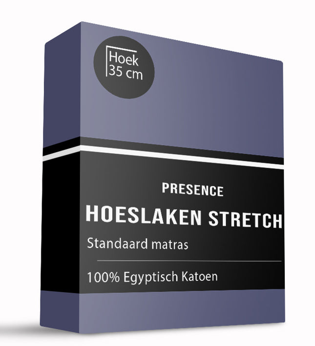 Presence Hoeslaken - Egyptisch Katoen Stretch - Navy