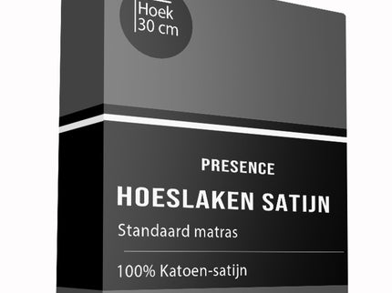 Presence Hoeslaken - Satijn -  Antraciet