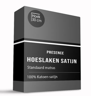 Presence Hoeslaken - Satijn -  Antraciet