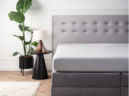 Hoeslaken Katoen Satijn Uni - Wit