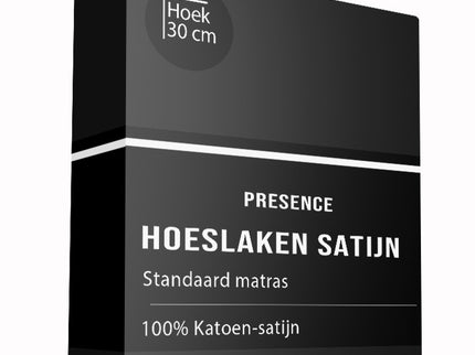 Presence Hoeslaken - Satijn -  Zwart