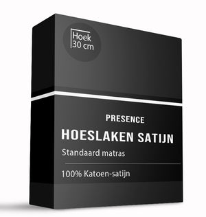 Presence Hoeslaken - Satijn -  Zwart