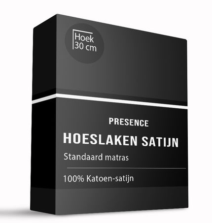 Presence Hoeslaken - Satijn -  Zwart