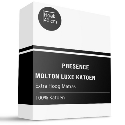 Presence Molton Hoeslakens Luxe - 100% Katoen - Extra Hoog Matras