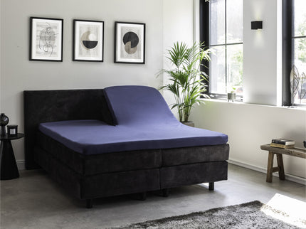 Presence Splittopper Hoeslaken - Egyptisch Katoen Stretch - Navy