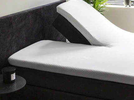 Presence Splittopper Hoeslaken - Egyptisch Katoen Stretch - Wit