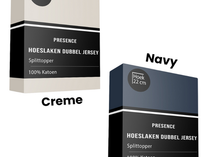 Presence Splittopper Hoeslaken - Katoen Dubbel Jersey