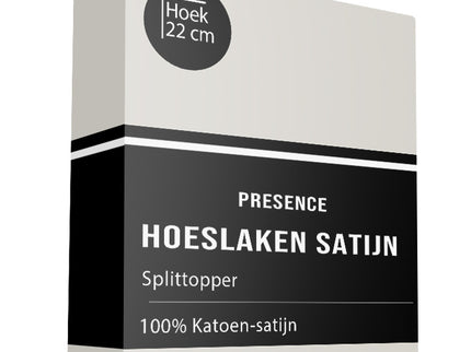 Presence Splittopper Hoeslaken - Satijn - Creme