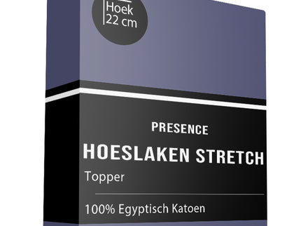 Presence Topper Hoeslaken - Egyptisch Katoen Stretch - Navy