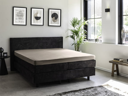 Presence Topper Hoeslaken - Egyptisch Katoen Stretch - Taupe