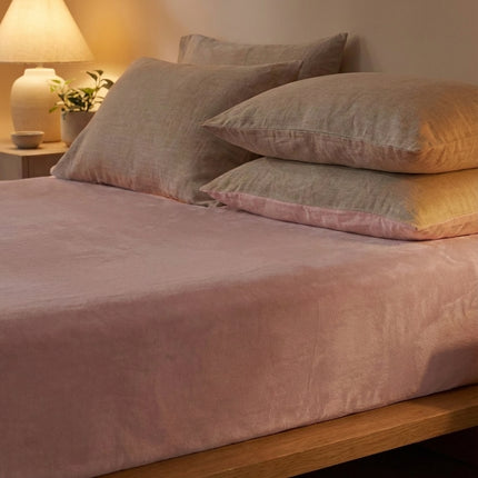 Hoeslaken Velvet - Roze