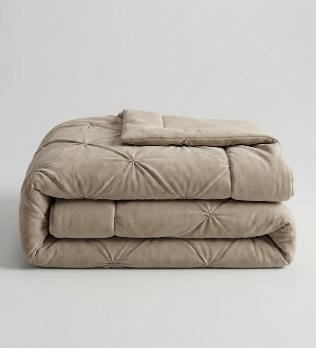 Easy Dekbed Diamond Pintuck - Licht Taupe