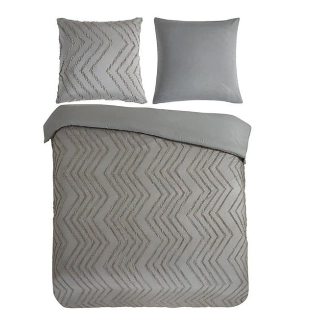Pure Dekbedovertrek Zizag - Taupe