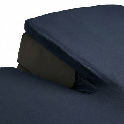 Splittopper Hoeslaken - Egyptisch Katoen Stretch - Navy