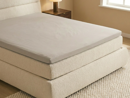 Topper Hoeslaken - Egyptisch Katoen Jersey Stretch - Crème
