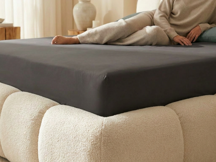Splittopper Hoeslaken Katoen - Jersey Stretch - Antraciet